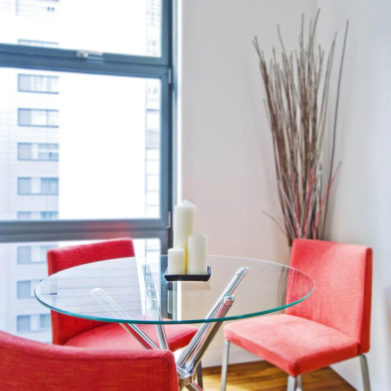 Glass Table Top: 32 Inch Round 1/2 Inch Thick Flat Polish Tempered 4 Glass Table Top: 32 Inch Round 1/2 Inch Thick Flat Polish Tempered - Image 2