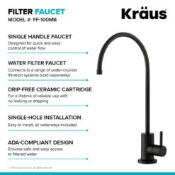 Purita Water Dispenser With Bolden Pulldown Kitchen Faucet, Matte Black 19 Purita Water Dispenser With Bolden Pulldown Kitchen Faucet, Matte Black -Whole House Kitchenware 01015f6f0254a79d 5648 w800 h800 b0 p0