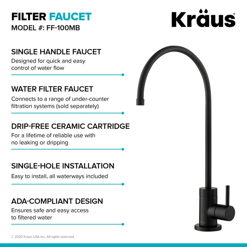 Purita Water Dispenser With Bolden Pulldown Kitchen Faucet, Matte Black 10 Purita Water Dispenser With Bolden Pulldown Kitchen Faucet, Matte Black - Image 8