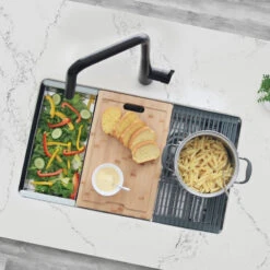 32 In Workstation Double Bowl Undermount Kitchen Sink With Built In Accessories -Whole House Kitchenware 020106260fbdba27 8440 w800 h800 b0 p0