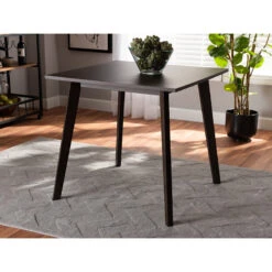 Britte Mid-Century Modern Dark Oak Brown Finished Square Wood Dining Table 11 Britte Mid-Century Modern Dark Oak Brown Finished Square Wood Dining Table -Whole House Kitchenware 0211b6340dd65c61 1111 w800 h800 b0 p0