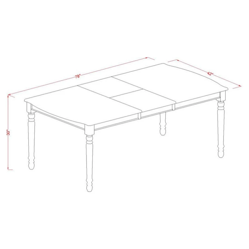 East West Furniture Dover 7-piece Wood Dining Set In Mahogany/Doeskin 7 East West Furniture Dover 7-piece Wood Dining Set In Mahogany/Doeskin - Image 5