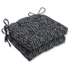 Pillow Perfect Indoor Herringbone Night Reversible Chair Pad, Set Of 2