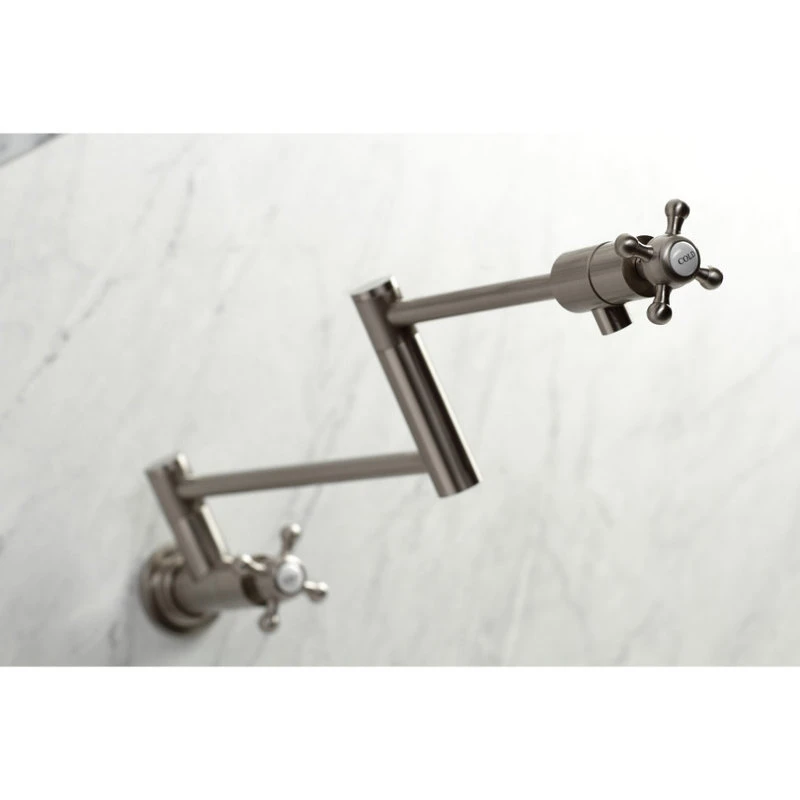 Kingston Brass KS4108BX Metropolitan Wall Mount Pot Filler, Brushed Nickel 5 Kingston Brass KS4108BX Metropolitan Wall Mount Pot Filler, Brushed Nickel - Image 3