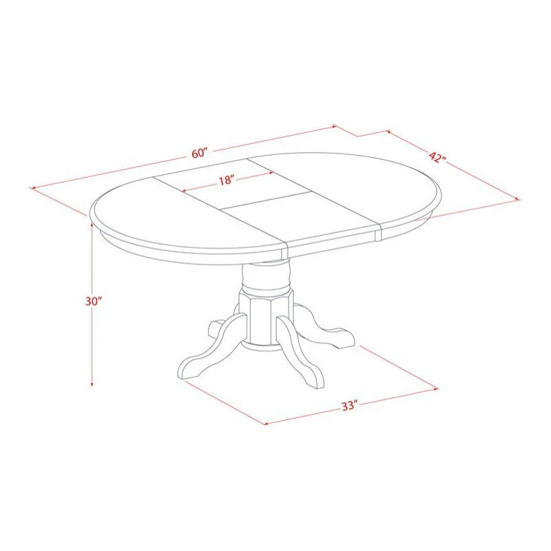 East West Furniture Kenley 5-piece Wood Kitchen Set In Black/Cherry 7 East West Furniture Kenley 5-piece Wood Kitchen Set In Black/Cherry - Image 5