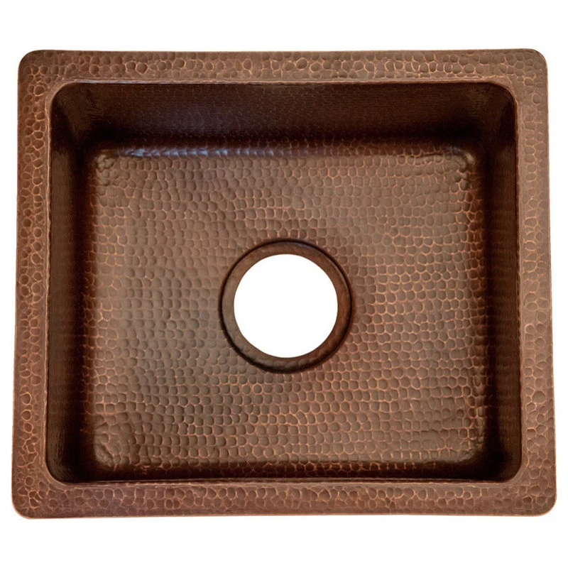 Premier Copper Products BREC16DB 16" Gourmet Rectangular Copper Bar/Prep Sink 4 Premier Copper Products BREC16DB 16" Gourmet Rectangular Copper Bar/Prep Sink - Image 2