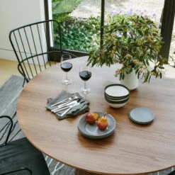 The Garrett Dining Table, 53", Black, Contemporary, Round -Whole House Kitchenware 0621841e030e82ec 9616 w800 h800 b0 p0