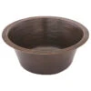 Premier Copper Products 16" Round Hammered Copper Bar Sink With 2" Drain Size, 3.5" 1 Premier Copper Products 16" Round Hammered Copper Bar Sink With 2" Drain Size, 3.5" -Whole House Kitchenware 0651bd4a00774c62 4570 w800 h800 b1 p0
