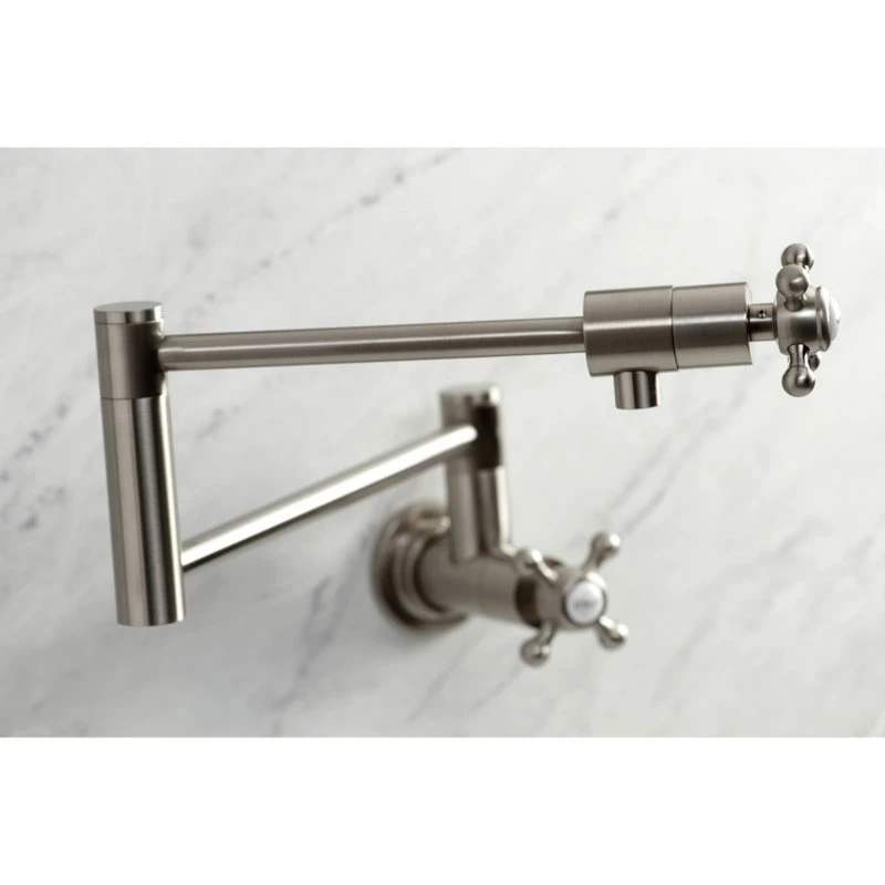 Kingston Brass KS4108BX Metropolitan Wall Mount Pot Filler, Brushed Nickel 6 Kingston Brass KS4108BX Metropolitan Wall Mount Pot Filler, Brushed Nickel - Image 4