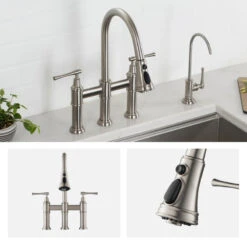 Allyn Traditional 3-Function Bridge Pull-Down Kitchen Faucet Spot Free Stainless 18 Allyn Traditional 3-Function Bridge Pull-Down Kitchen Faucet Spot Free Stainless -Whole House Kitchenware 07016acf00e5eac0 5676 w800 h800 b0 p0