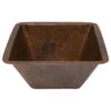 Premier Copper Products 15" Square Hammered Copper Bar/Prep Sink With 2" Drain Size, 3.5" -Whole House Kitchenware 08a14df000774cb6 8186 w800 h800 b1 p0