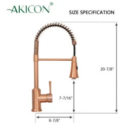 Copper Pre-Rinse Spring Kitchen Faucet With Pull Down Sprayer -Whole House Kitchenware 0a8109140237d761 6710 w800 h800 b1 p0