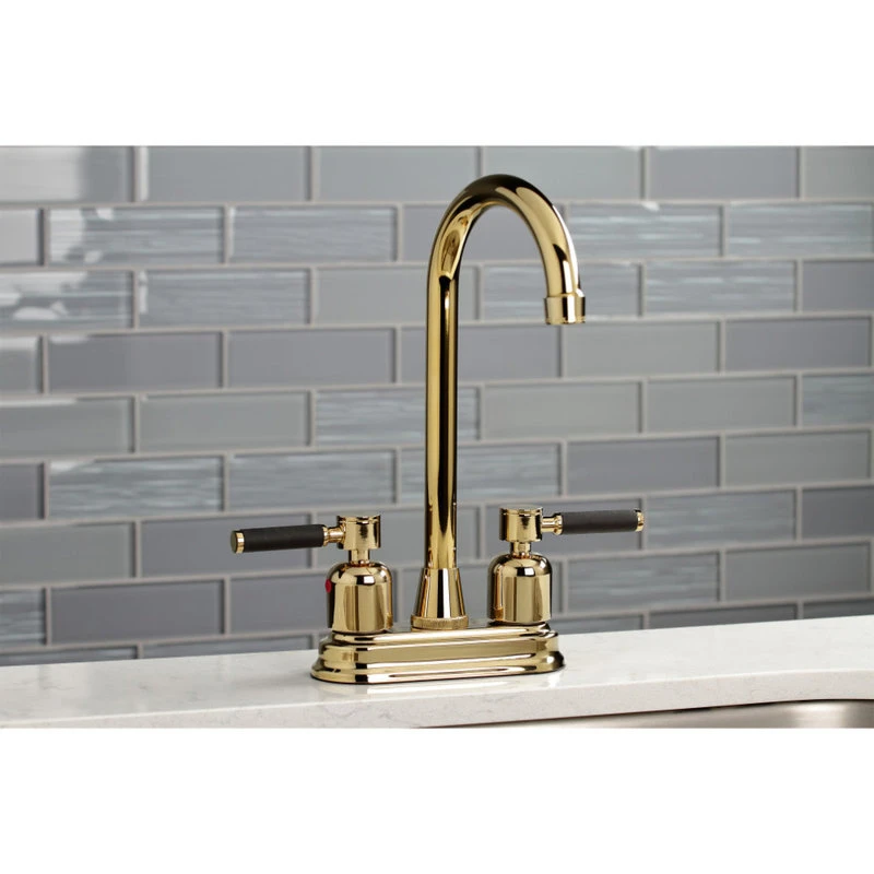 Kingston Brass KB8492DKL Kaiser Bar Faucet, Polished Brass 7 Kingston Brass KB8492DKL Kaiser Bar Faucet, Polished Brass - Image 5