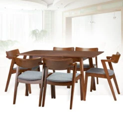 Extendable Rectangular Dining Room Table Modern Solid Wood, Medium Brown -Whole House Kitchenware 0ab10e610fcaaae5 8382 w800 h800 b0 p0