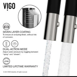 VIGO Livingston Magnetic Kitchen Faucet With Cfiber, Stainless Steel -Whole House Kitchenware 0b51ec650e983da3 3142 w800 h800 b0 p0