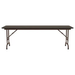 Correll 22-32"H Adjustable Height Melamine Top Folding Table In Walnut -Whole House Kitchenware 0c510a3d02872566 3865 w800 h800 b1 p0
