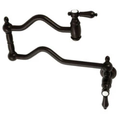 Kingston Brass KS2105BAL Heirloom Wall Mount Pot Filler, Oil Rubbed Bronze