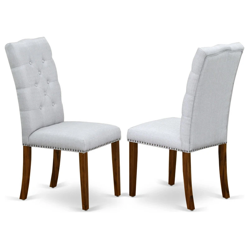 7-Piece Set, 6 Chairs And Table Top And Wooden 4 Legs, Antique Walnut Finish 5 7-Piece Set, 6 Chairs And Table Top And Wooden 4 Legs, Antique Walnut Finish - Image 3