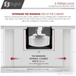 STYLISH 16in Graphite Black Single Bowl Undermount Stainless Steel Kitchen Sink -Whole House Kitchenware 0e510db200d9dc30 8173 w800 h800 b1 p0