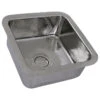 Nantucket Sinks 16.625" Hammered Brass Square Bar Sink, Stainless Steel -Whole House Kitchenware 0f8183d203d96506 3545 w800 h800 b1 p0
