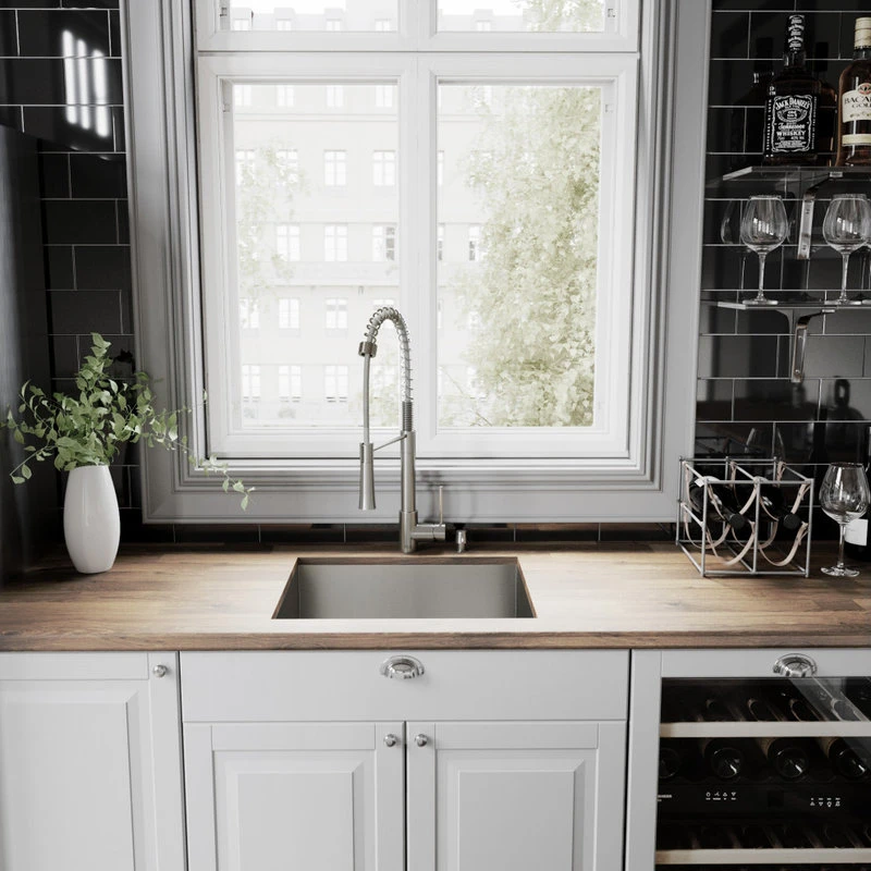 VIGO Laurelton Pull-Down Kitchen Faucet With Soap Dispenser, Stainless Steel 7 VIGO Laurelton Pull-Down Kitchen Faucet With Soap Dispenser, Stainless Steel - Image 5