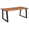 VidaXL Solid Acacia Wood Dining Table Kitchen Dining Room Furniture Home Patio