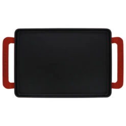 Chasseur 14" Red Rectangular Griddle French Enameled Cast Iron -Whole House Kitchenware 103152d40ba4fa4c 8637 w800 h800 b1 p0