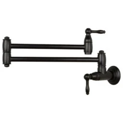 Copper Pot Filler Kitchen Faucet Wall-Mounted, Matte Black