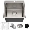 Kraus KHT301-18 Standart PRO 18" Drop In Single Basin Stainless - Stainless -Whole House Kitchenware 11c1a69b0fd2a536 5193 w800 h800 b1 p0