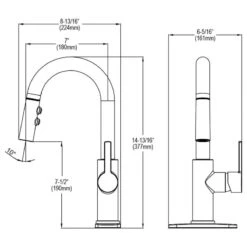Elkay Avado 1.8 GPM Pullout Spray 1 Hole Bar Faucet Lustrous Steel, LKAV3032LS -Whole House Kitchenware 12518c2d0f313ca7 8530 w800 h800 b1 p0