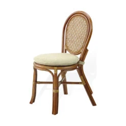 5-Piece Set Of Denver Dining Rattan Side Chairs W/Cream Cushions And Round Table -Whole House Kitchenware 12f11d950fbc3d36 8424 w800 h800 b1 p0