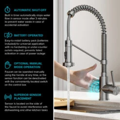 Bolden Touchless Sensor 2-Function Pull-Down 1-Handle 1-Hole Kitchen Faucet SFS -Whole House Kitchenware 1371584d00e5eb5e 8832 w800 h800 b0 p0