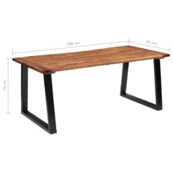VidaXL Solid Acacia Wood Dining Table Kitchen Dining Room Furniture Home Patio -Whole House Kitchenware 1391a2da009b70af 8742 w800 h800 b1 p0