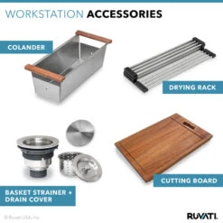 33-inch Workstation 60/40 Undermount 16 Gauge Stainless Steel Sink - RVH8356 19 33-inch Workstation 60/40 Undermount 16 Gauge Stainless Steel Sink - RVH8356 -Whole House Kitchenware 171182930320c307 1918 w800 h800 b0 p0
