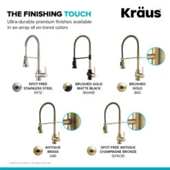 Kraus KPF-1690 Britt Pull-Down Spray Kitchen Faucet - Spot Free Stainless -Whole House Kitchenware 1831a4360fb972a4 3255 w800 h800 b0 p0