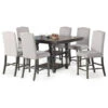 Bowery Hill Distressed Harbor 7 Piece Counter Height Dining Set In Gray -Whole House Kitchenware 1881875103d23850 3458 w800 h800 b1 p0