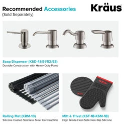 Kraus KHT301-18 Standart PRO 18" Drop In Single Basin Stainless - Stainless -Whole House Kitchenware 1b01851e0fd2a53c 5193 w800 h800 b1 p0