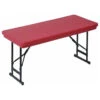 Correll 17-27" Adjustable Height Heavy Duty Blow-Molded Folding Table In Red -Whole House Kitchenware 1ce1412101aeac69 5383 w800 h800 b1 p0