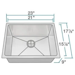 1823 Stainless Steel Single Bowl 3/4" Radius Sink, 18-Gauge, Sink Only -Whole House Kitchenware 1e6157c80c4107b7 4910 w800 h800 b1 p0