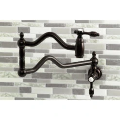 Kingston Brass KS2105TAL Tudor Wall Mount Pot Filler, Oil Rubbed Bronze -Whole House Kitchenware 1f61ae95013a561c 0308 w800 h800 b0 p0
