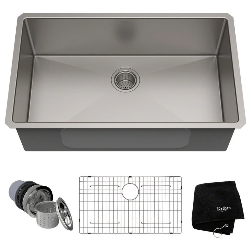 Standart PRO 32" Undermount Stainless Steel 1-Bowl 16 Gauge Kitchen Sink 3 Standart PRO 32" Undermount Stainless Steel 1-Bowl 16 Gauge Kitchen Sink