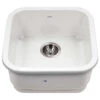 Platus Fireclay Undermount 19" Square Bar Sink, White -Whole House Kitchenware 218190600b6866cb 6127 w800 h800 b1 p0