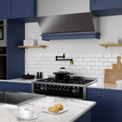 24" Wall Mounted Pot Filler With Dual Swivel, Matte Black And Brushed Gold -Whole House Kitchenware 2271105002c8a827 6603 w800 h800 b0 p0