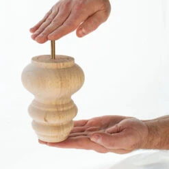 5" Highx4" OD Unfinished Solid Hardwood Sofa And Chair Bun Feet -Whole House Kitchenware 23f19833023345f8 0033 w800 h800 b0 p0