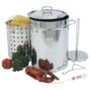 Bayou Classic 1118 Stainless Steel Turkey Fryer Pot, 32 Qt