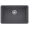 Blanco Precis Silgranit 27" Single Bowl Kitchen Sink, Cinder 2 Blanco Precis Silgranit 27" Single Bowl Kitchen Sink, Cinder -Whole House Kitchenware 24d19a5b09037e46 9197 w800 h800 b1 p0