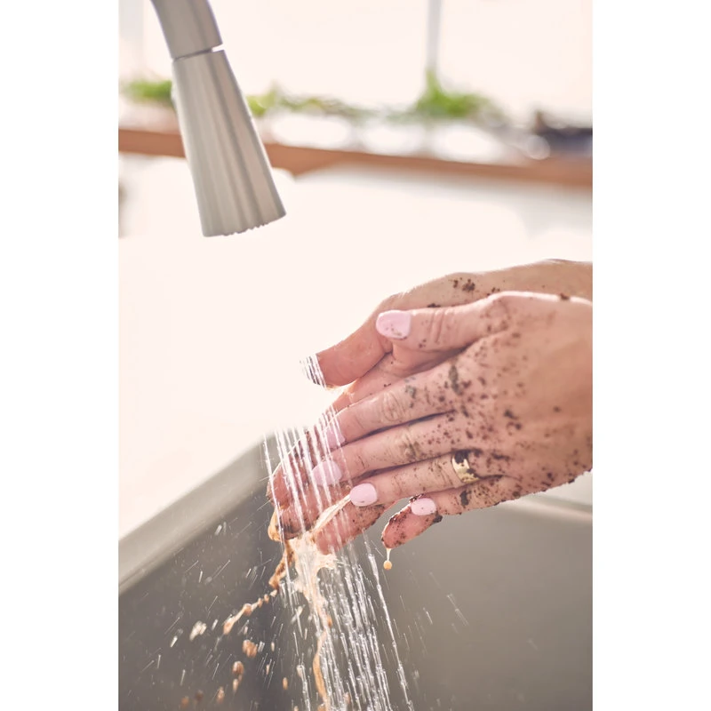 Moen Sleek 1-Handle High Arc Pulldown Kitchen Faucet, Spot Resist Stainless 11 Moen Sleek 1-Handle High Arc Pulldown Kitchen Faucet, Spot Resist Stainless - Image 9