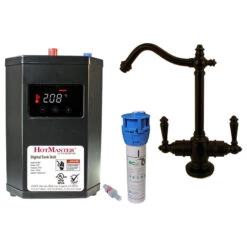 Victorian 9 In. Instant Hot And Cold Water Dispenser With Digital Tank, Oil Rubb