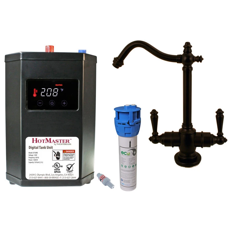 Victorian 9 In. Instant Hot And Cold Water Dispenser With Digital Tank, Oil Rubb 3 Victorian 9 In. Instant Hot And Cold Water Dispenser With Digital Tank, Oil Rubb