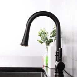 Single Handle High Arc Pull Out Kitchen Faucet In Oil Rubbed Bronze Finish -Whole House Kitchenware 2611abb30f209c68 0097 w800 h800 b0 p0